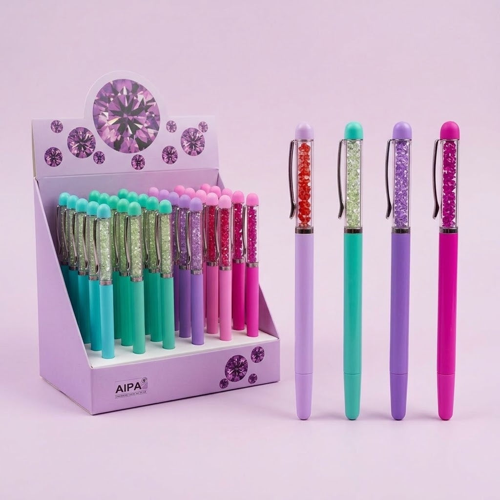Crystal Ballpoint Pen 16.5 cm Sparkly Pen - studio photo