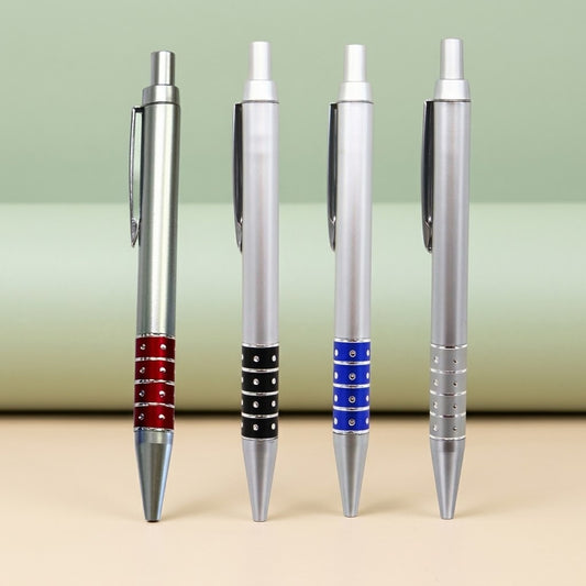 Diamond Effect Metallic Ballpoint Pen 14 cm - studio photo