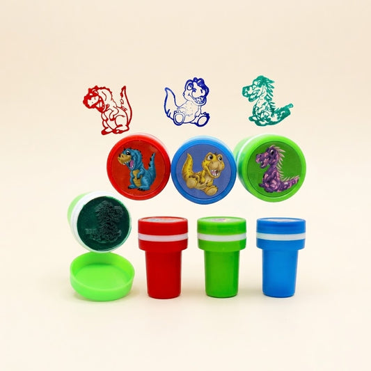 Dinosaur Ink Stamp Kids Stamper Party Favours - studio photo