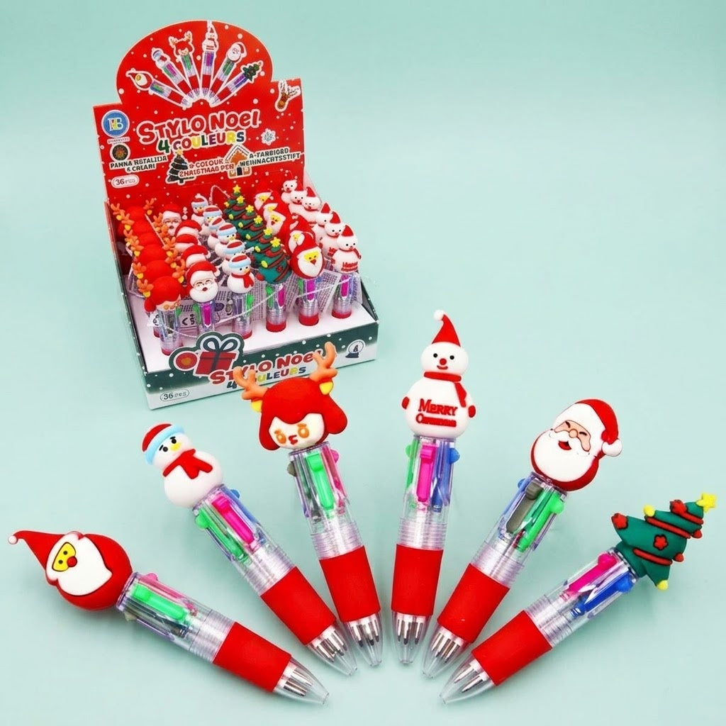 Christmas 4-Colour Ballpoint Pen 11 cm - studio photo