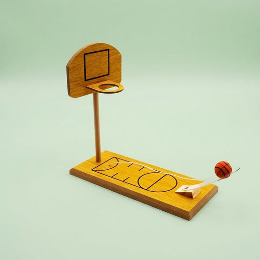 Wooden Basketball Game Tabletop Shooting Game - studio photo