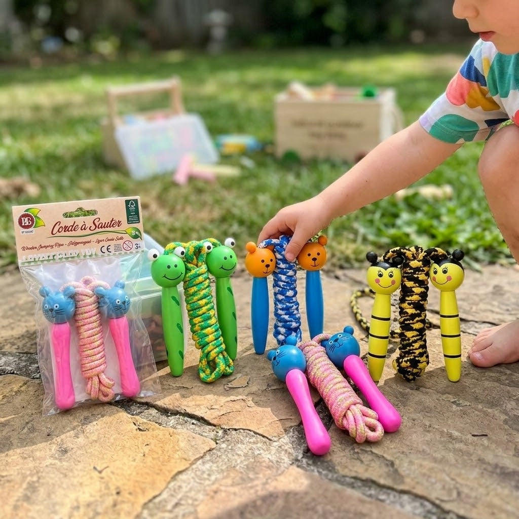 Wooden Animal Skipping Rope Outdoor Toy - lifestyle photo
