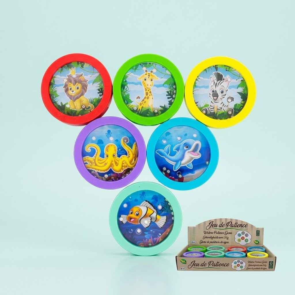 Wooden Maze Puzzle Game 7 cm Ball Patience Game - studio photo