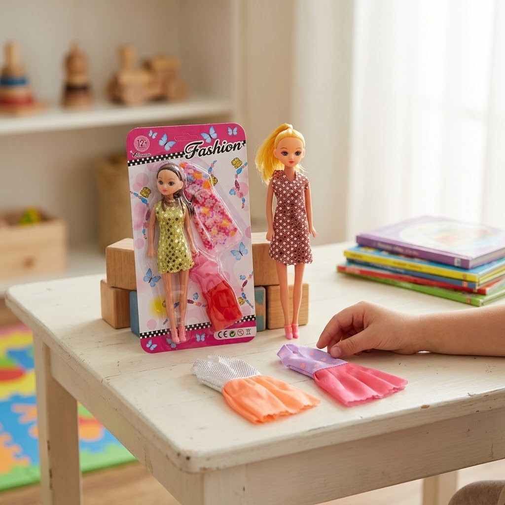 Articulated Fashion Doll 27 cm with 2 Dresses - lifestyle photo