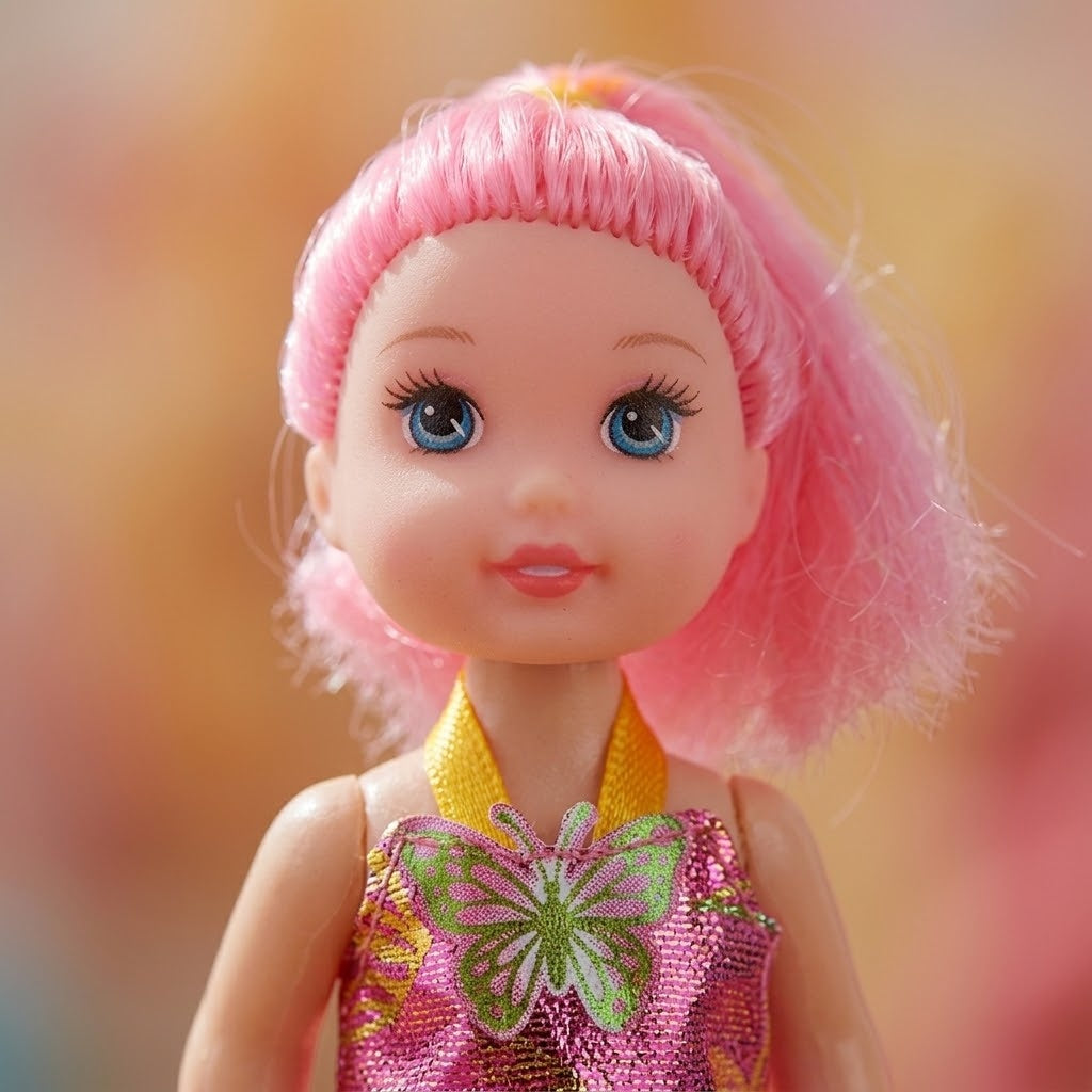 Mini Fashion Doll Playset with Bed & Shoes 10 cm - close-up