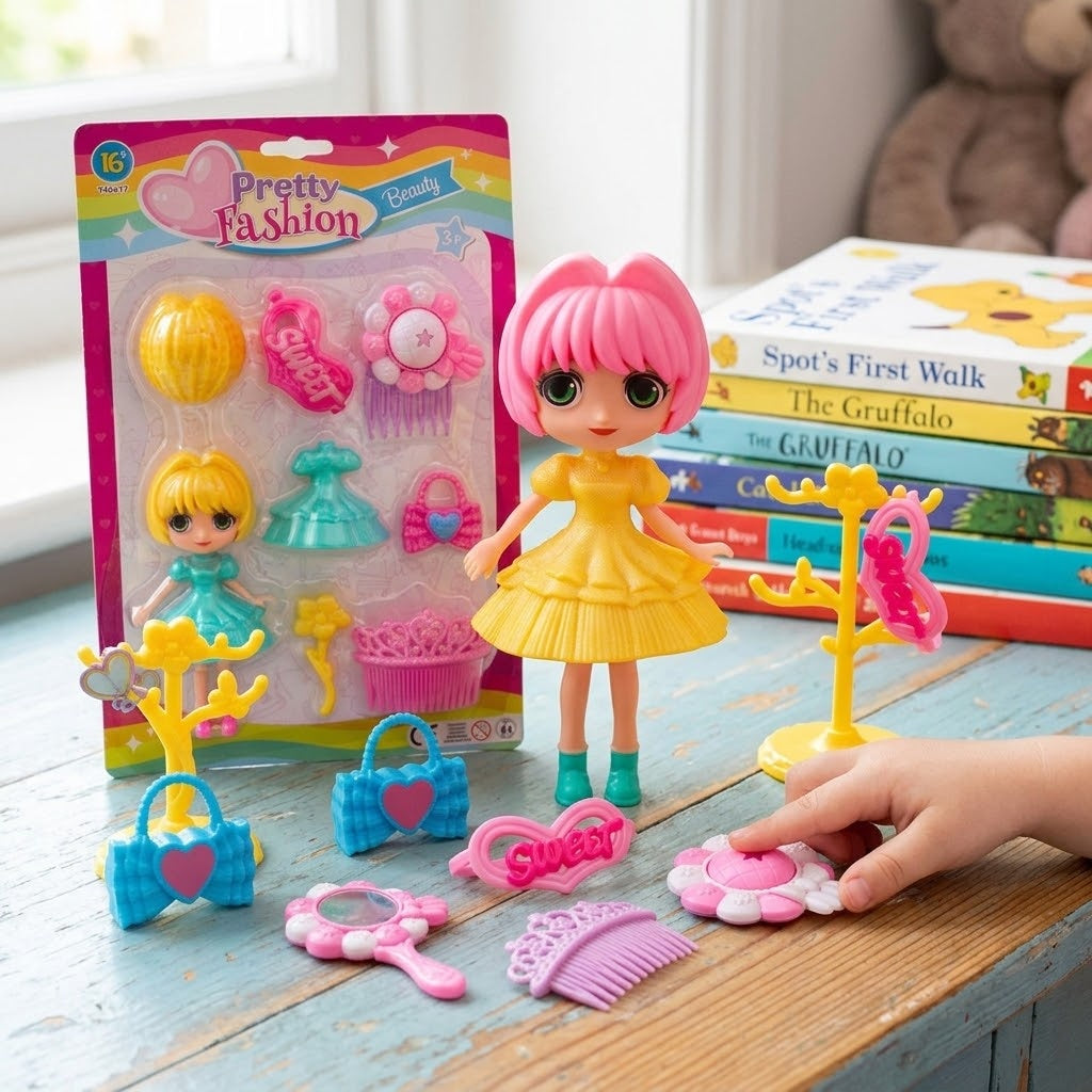 13 cm Doll Playset with 7 Accessories - lifestyle photo