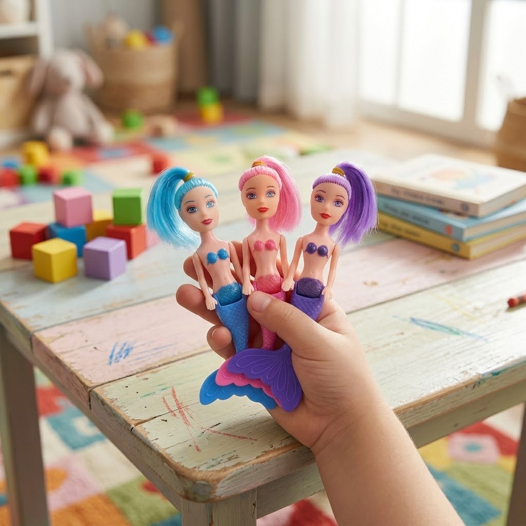 Articulated Mermaid Doll 14 cm Mini Mermaid Toy - lifestyle photo