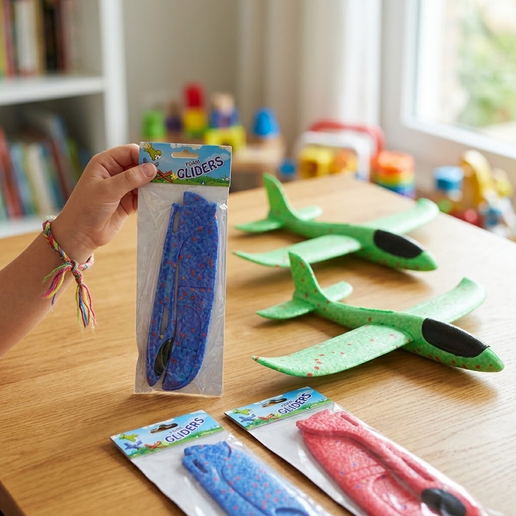 Polystyrene Glider Plane 23 cm Foam Flying Toy - lifestyle photo