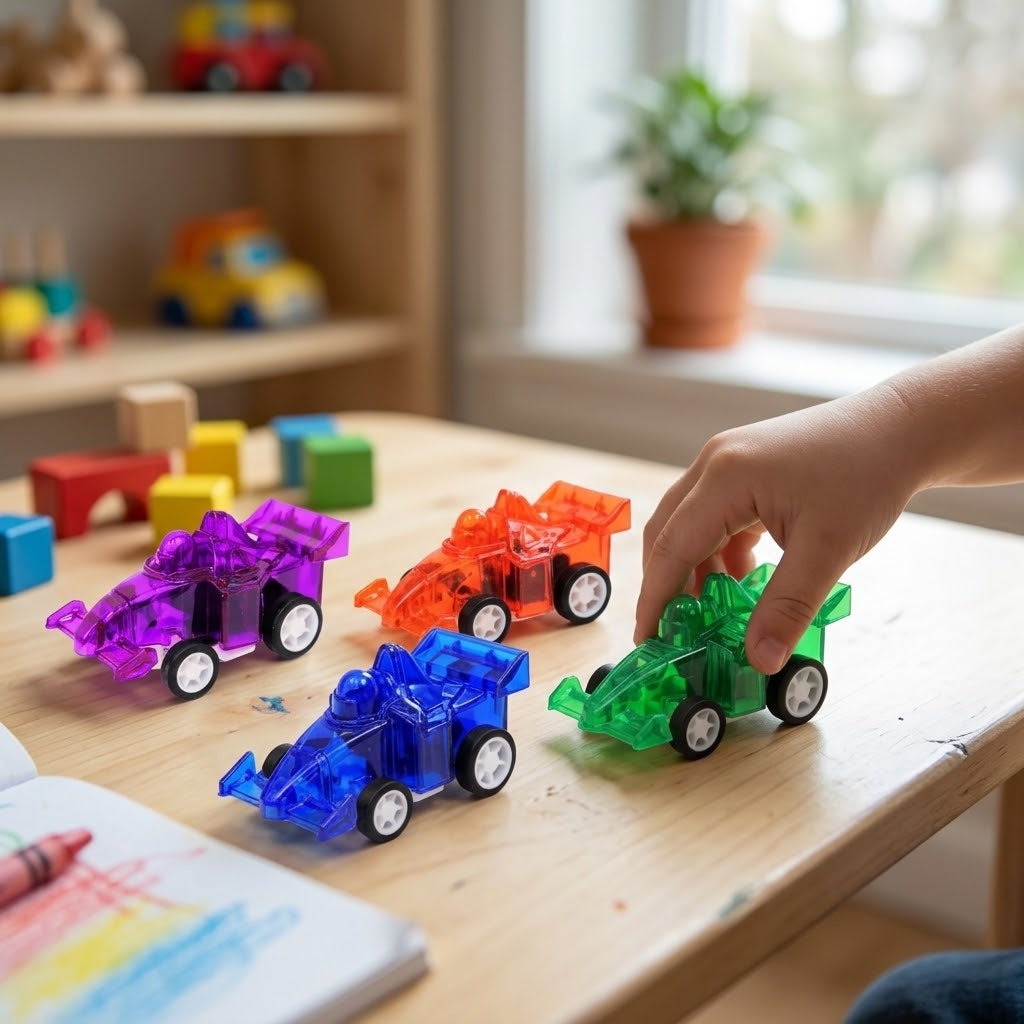 Pull Back Racing Car Mini Toy Party Favour 6 cm - lifestyle photo