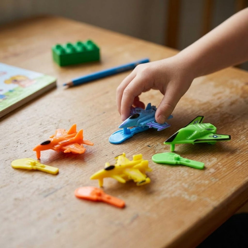 Fighter Jet Toy with Launcher Aeroplane Toy 7 cm - lifestyle photo
