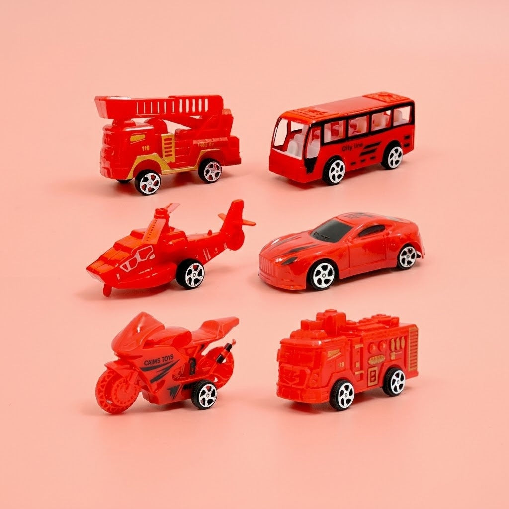 Pull Back Fire Rescue Vehicle Toy 9 cm - studio photo