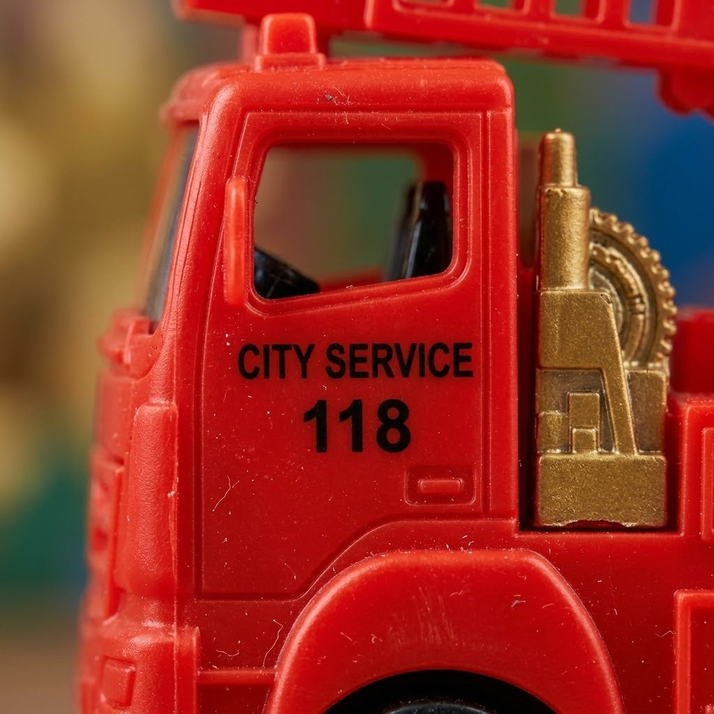 Pull Back Fire Rescue Vehicle Toy 9 cm - close-up