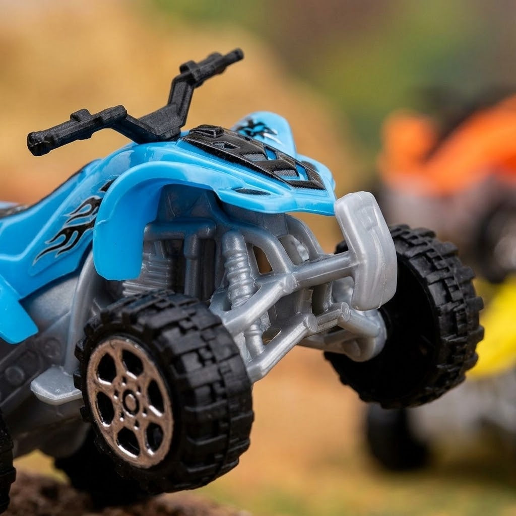 Pull Back Quad Bike Toy ATV Mini Vehicle 6.5 cm - close-up