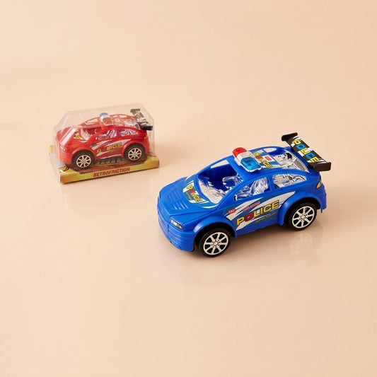 Pull Back Police Car Large Toy 17 cm - studio photo