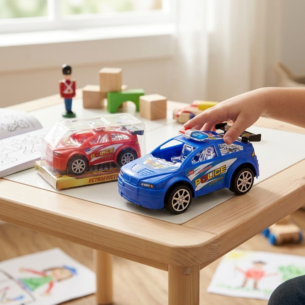 Pull Back Police Car Large Toy 17 cm - lifestyle photo