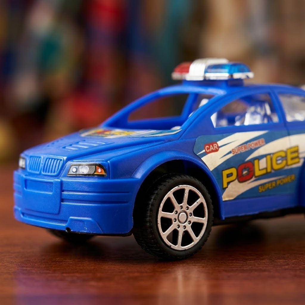 Pull Back Police Car Large Toy 17 cm - close-up
