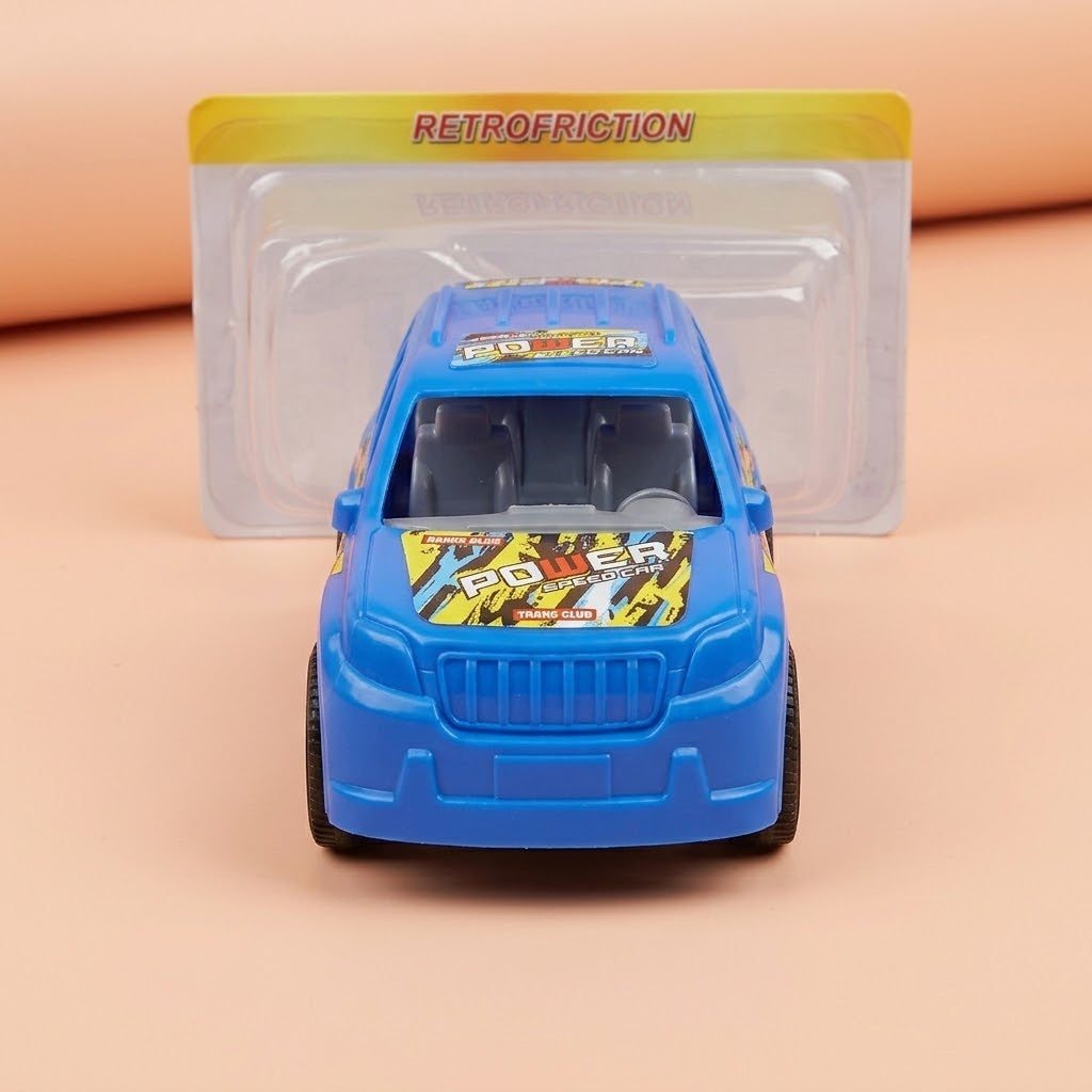 Pull Back Sport SUV Toy Car 13 cm in Display Dome - studio photo