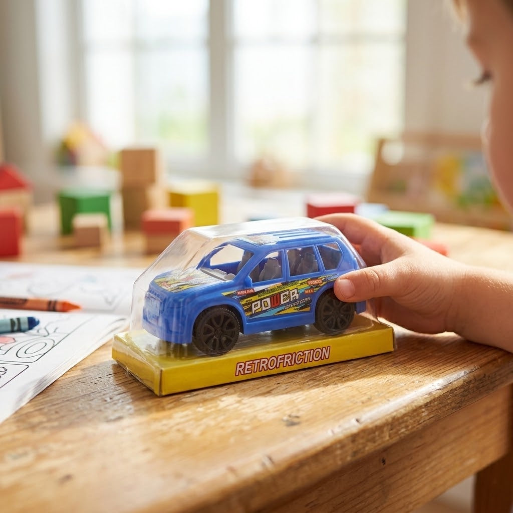 Pull Back Sport SUV Toy Car 13 cm in Display Dome - lifestyle photo
