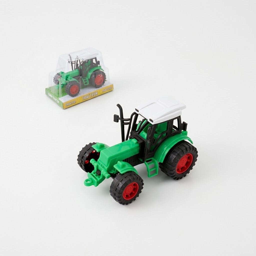 Friction Tractor Toy 12 cm Farm Vehicle - studio photo
