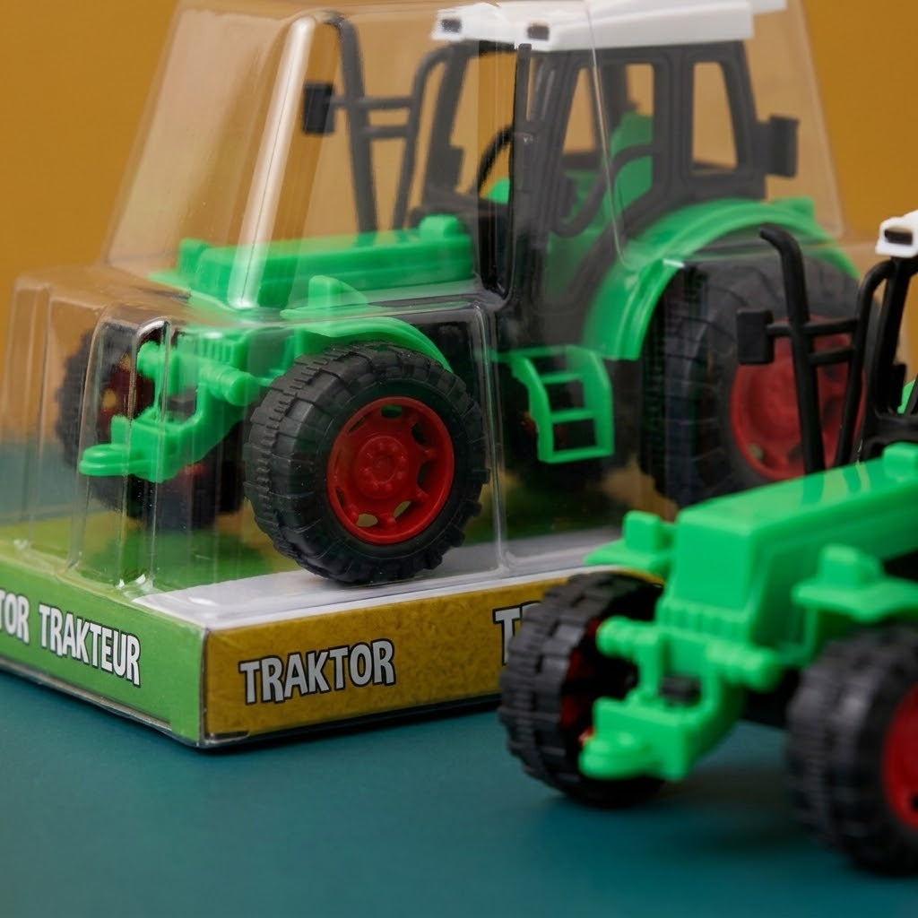 Friction Tractor Toy 12 cm Farm Vehicle - close-up