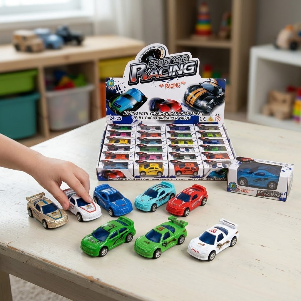 Pull Back Toy Car in Individual Gift Box 7 cm - lifestyle photo