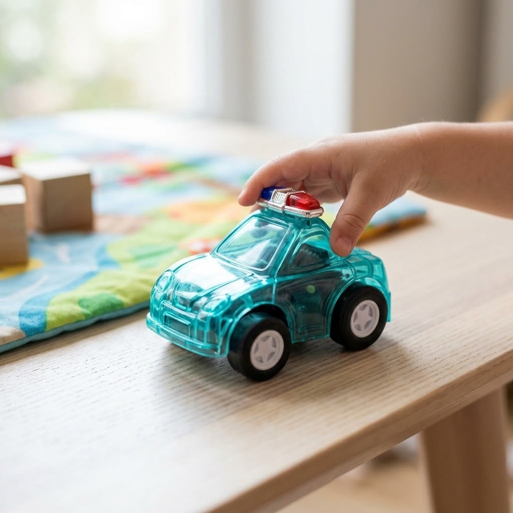 Pull Back Police Car Mini Toy 4.5 cm - lifestyle photo