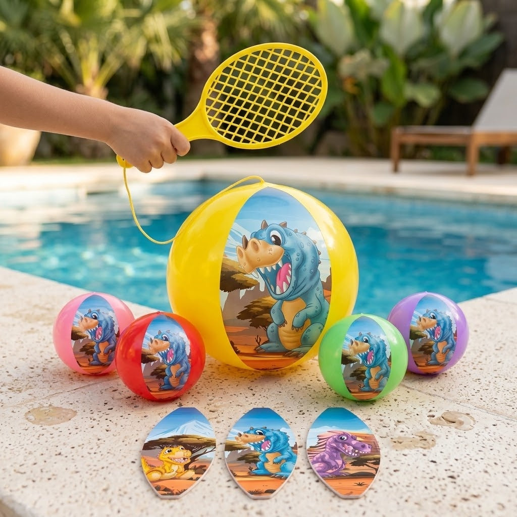 Inflatable Balloon Paddle Bat Dinosaur Design - lifestyle photo