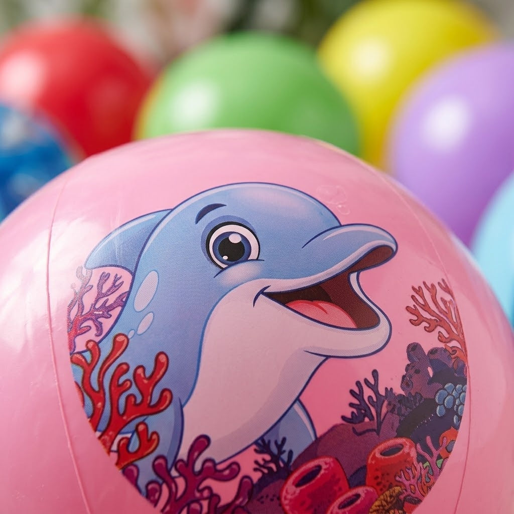 Inflatable Balloon Paddle Bat Ocean Design - close-up