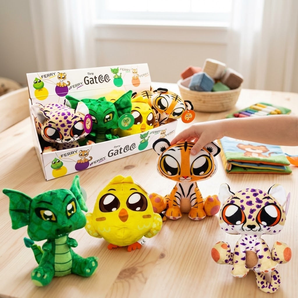Big-Eyed Animal Plush Toy, 22 cm - lifestyle photo
