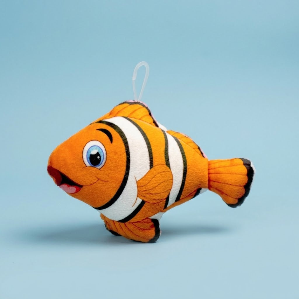 Clownfish Plush Toy 17 cm Soft Sea Animal Toy - studio photo