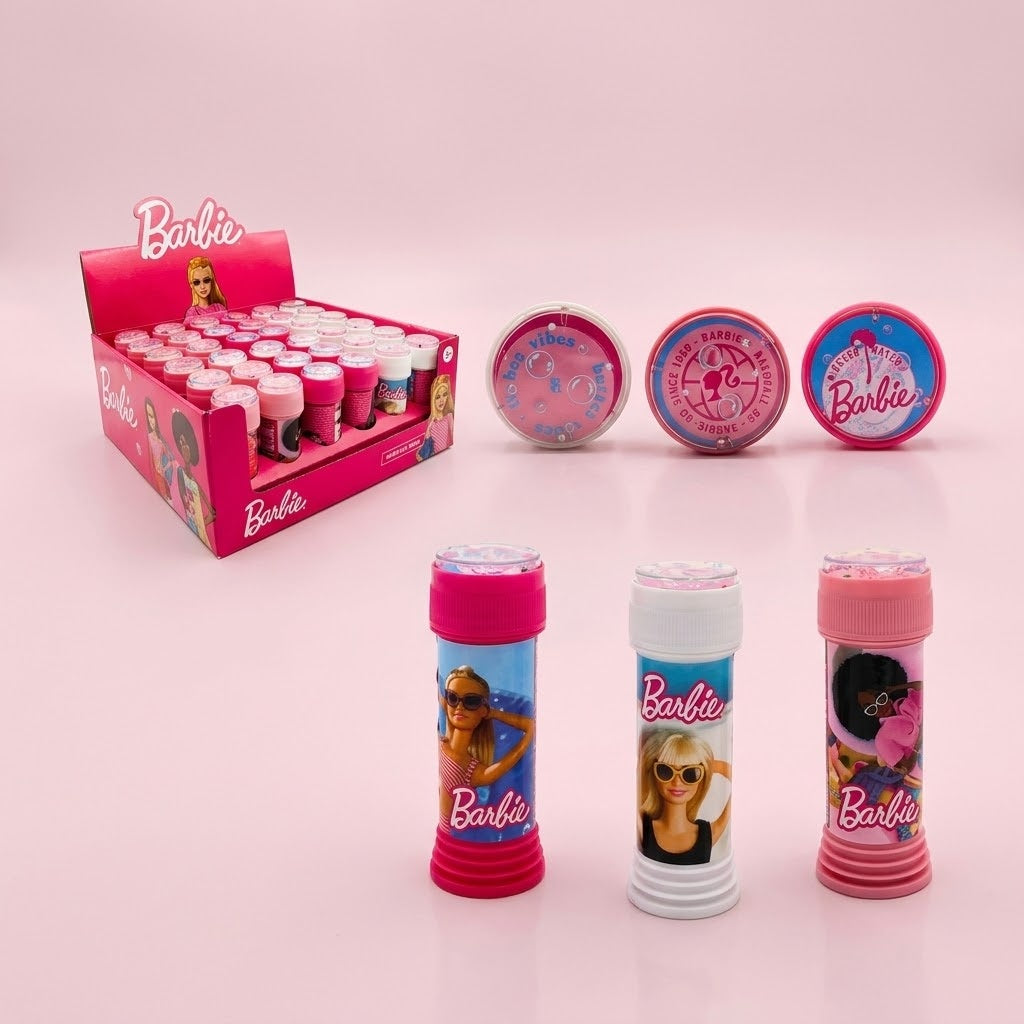 Barbie Soap Bubbles 60 ml Tube with Maze Game Cap - studio photo