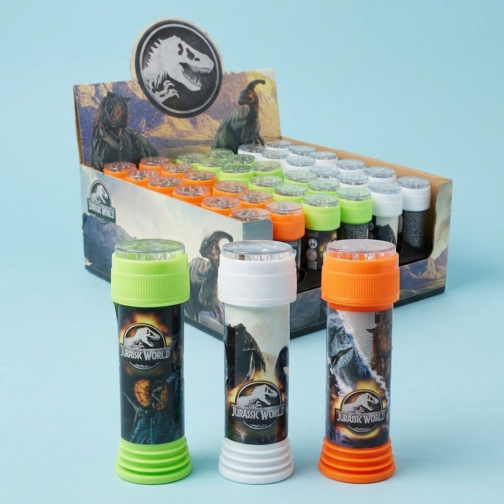 Jurassic World Soap Bubbles 60 ml Tube with Maze Cap - studio photo