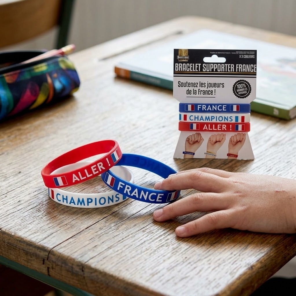 France Supporter Silicone Bracelet Football Fan - lifestyle photo