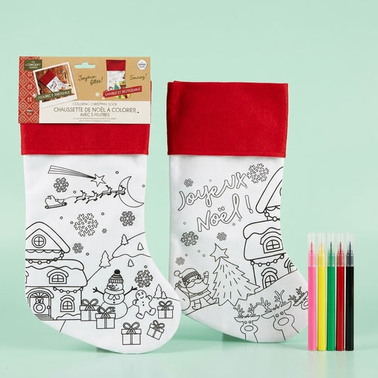Colour Your Own Christmas Stocking with Markers - studio photo
