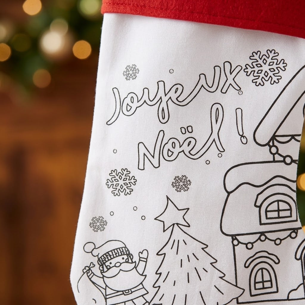 Colour Your Own Christmas Stocking with Markers - close-up