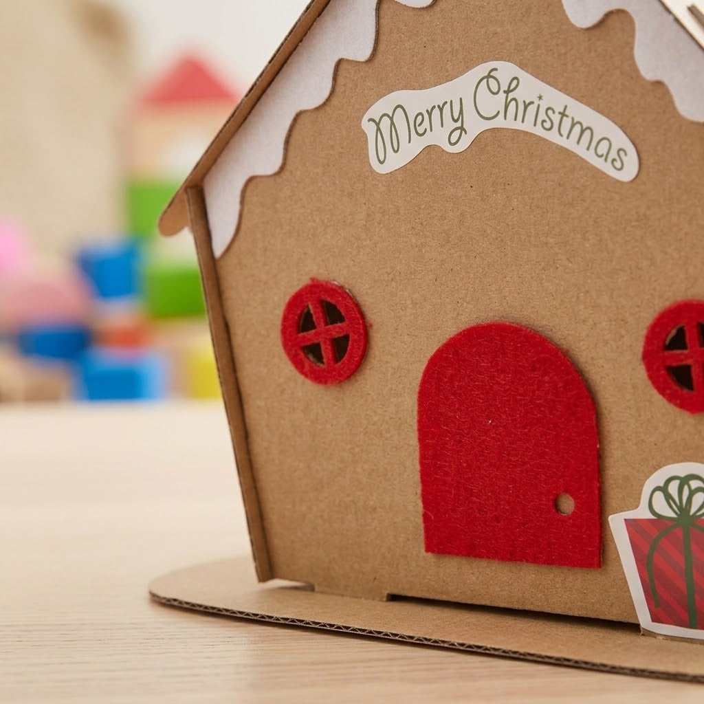 Build and Decorate Your Own Christmas House Craft Kit - close-up