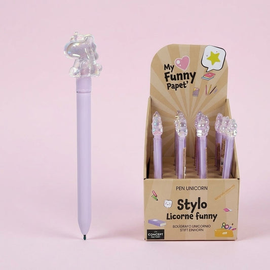 Kawaii Holographic Unicorn Pen Novelty Pen - studio photo