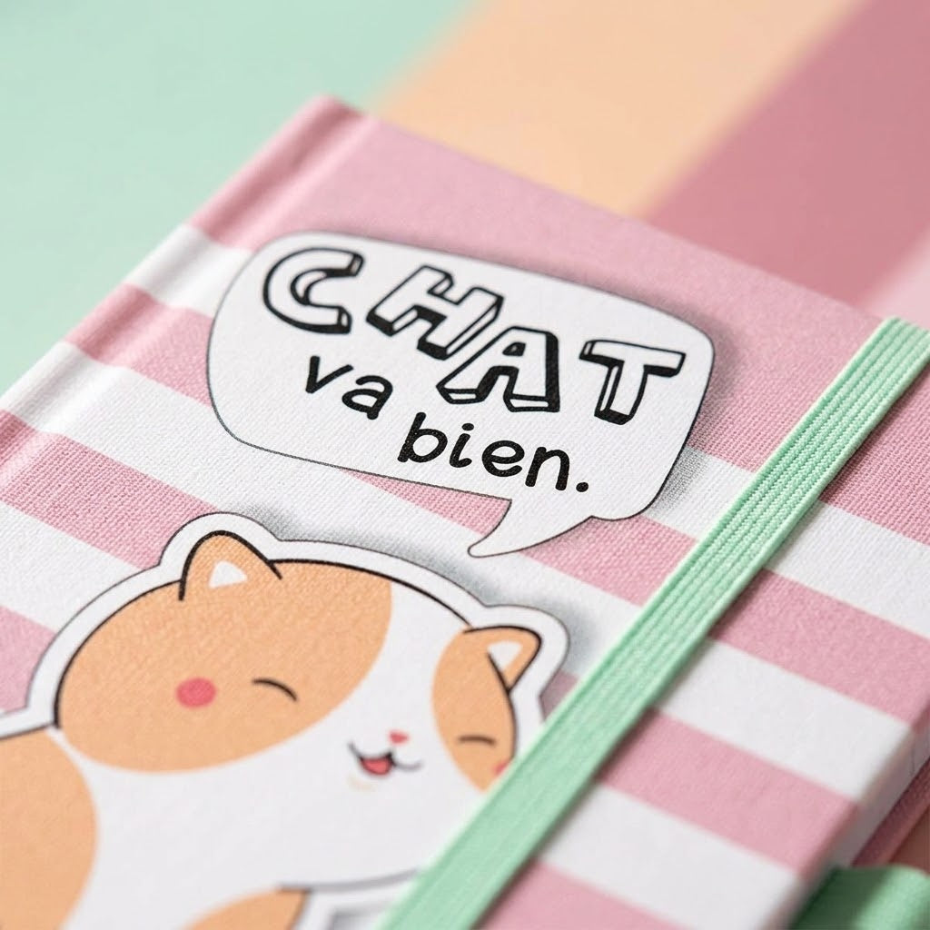 Kawaii Notebook 48 Pages Kids Mini Notebook - close-up