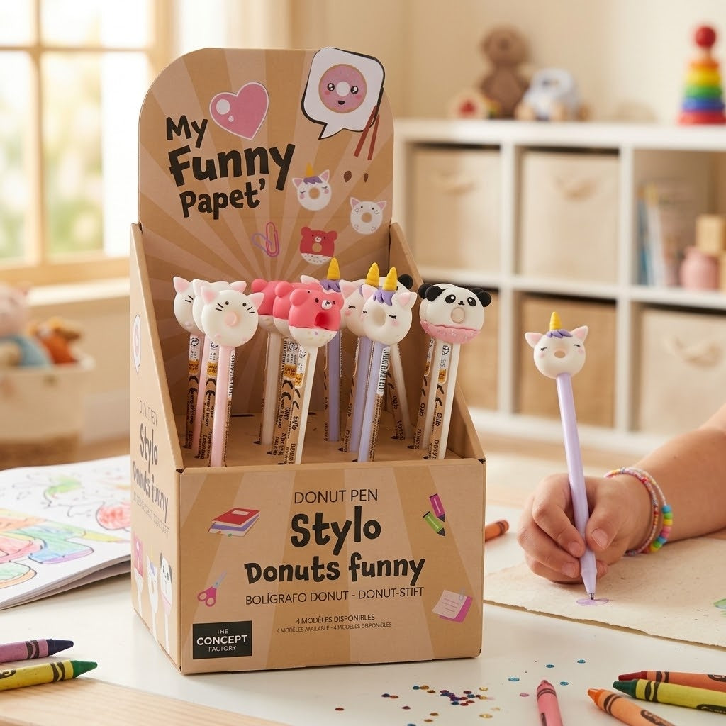 Kawaii Donut Animal Pen Novelty Pen - lifestyle photo