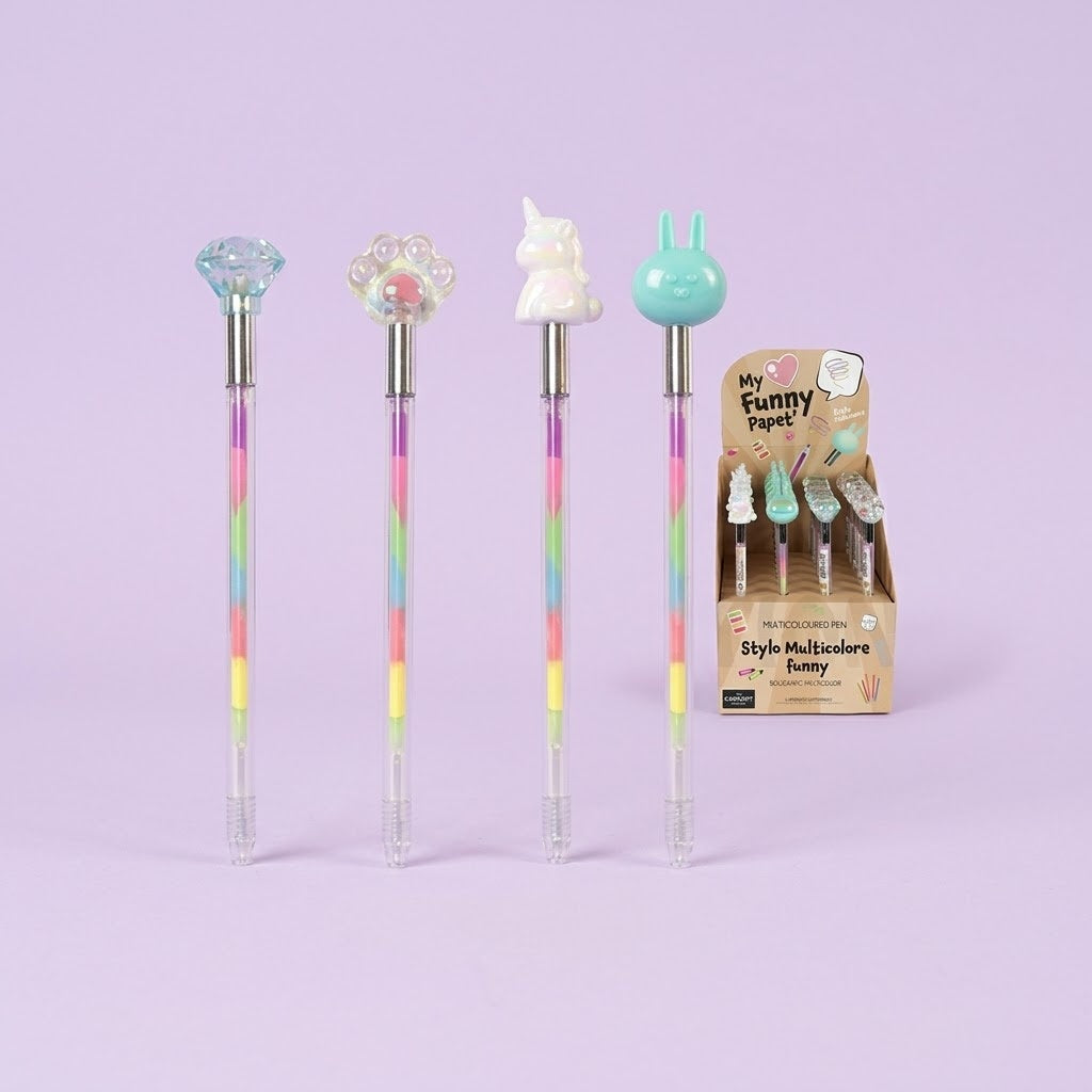 Kawaii Colour Changing Gel Pen Multicolour Ink - studio photo