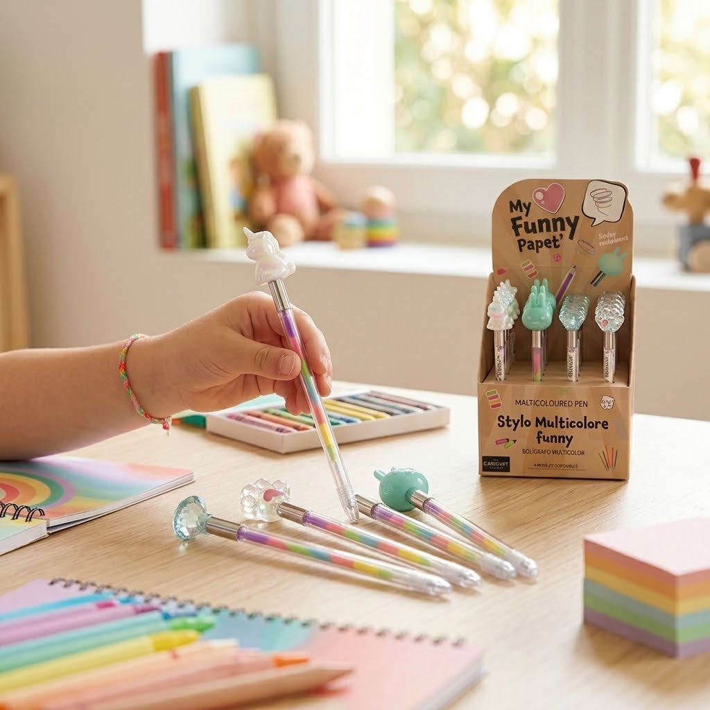 Kawaii Colour Changing Gel Pen Multicolour Ink - lifestyle photo