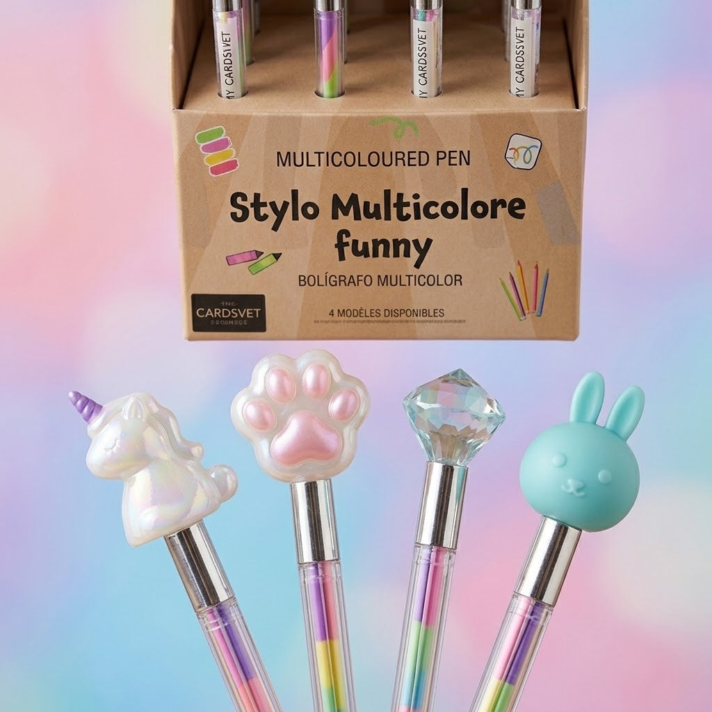 Kawaii Colour Changing Gel Pen Multicolour Ink - close-up