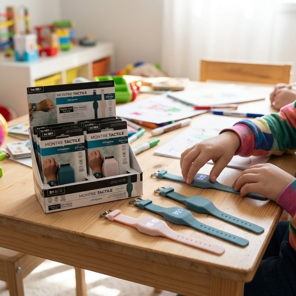 Ultra-Slim Digital Silicone Watch Kids & Teens - lifestyle photo