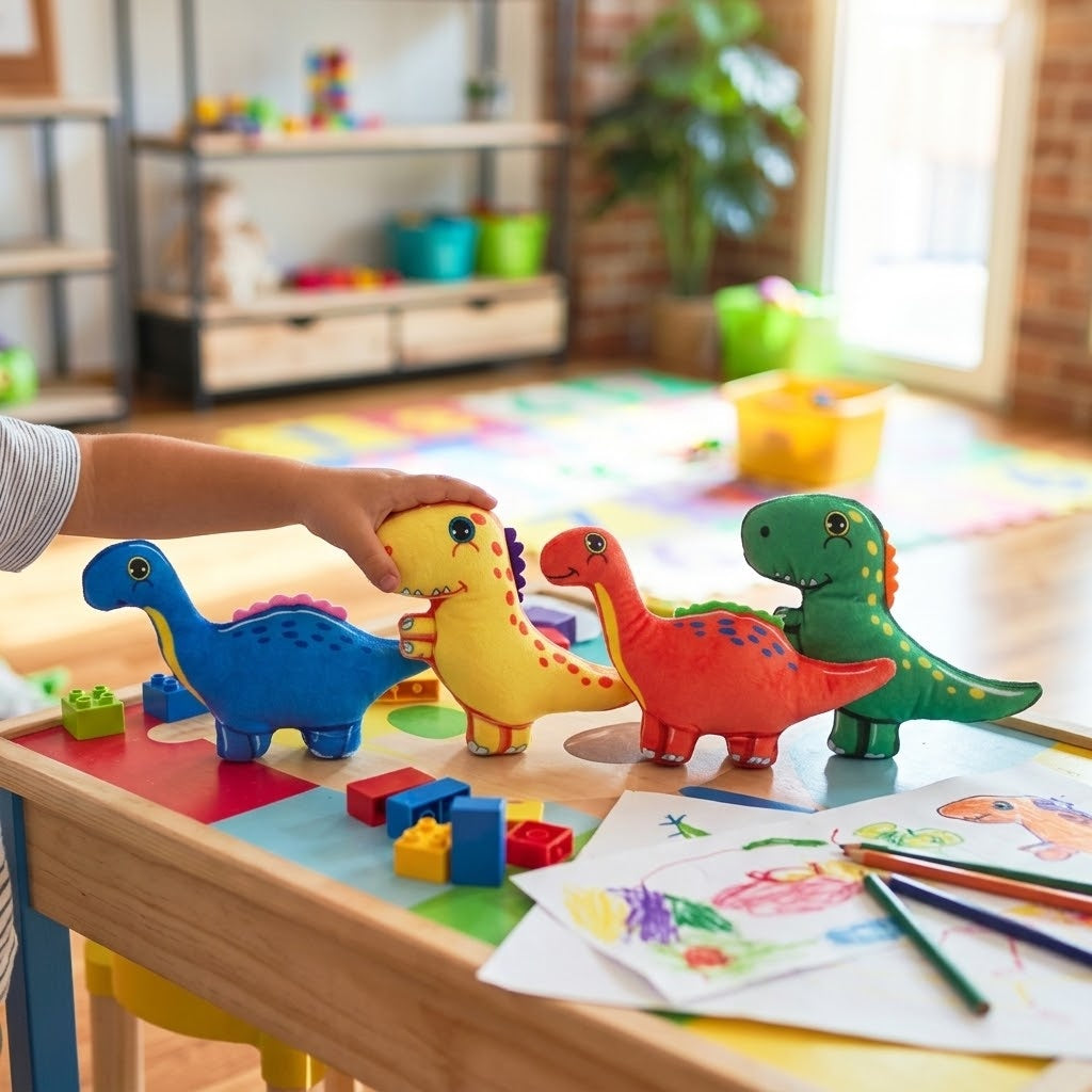 Dinosaur Plush Toy 19 cm Soft Dino Toy - lifestyle photo