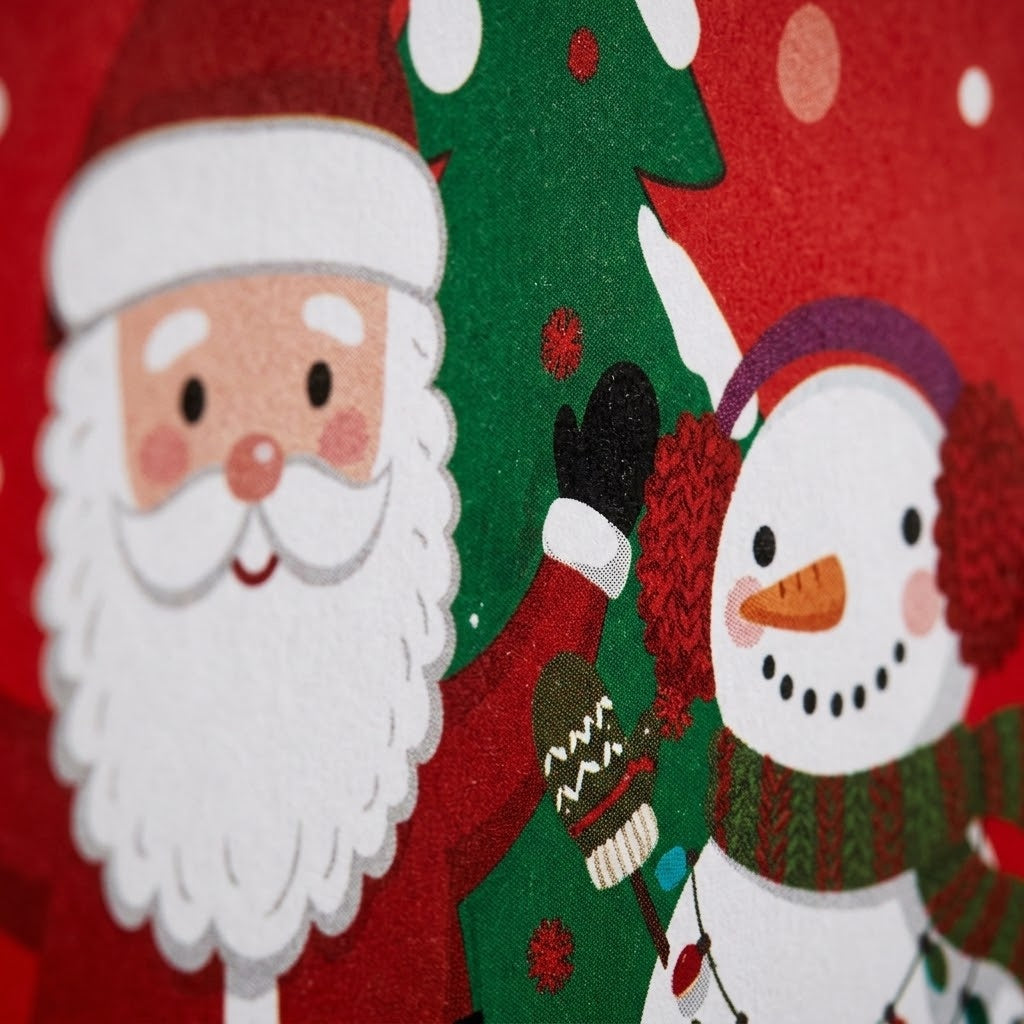 Santa Claus Paper Gift Bag with Handles 17 x 12.5 cm - close-up