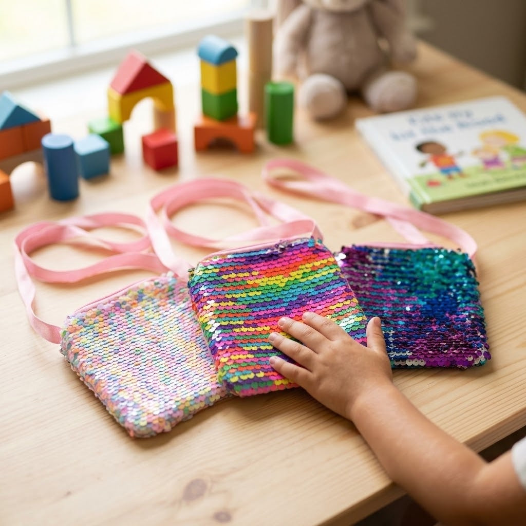 Sequin Crossbody Bag with Zip, 10.5 cm - lifestyle photo