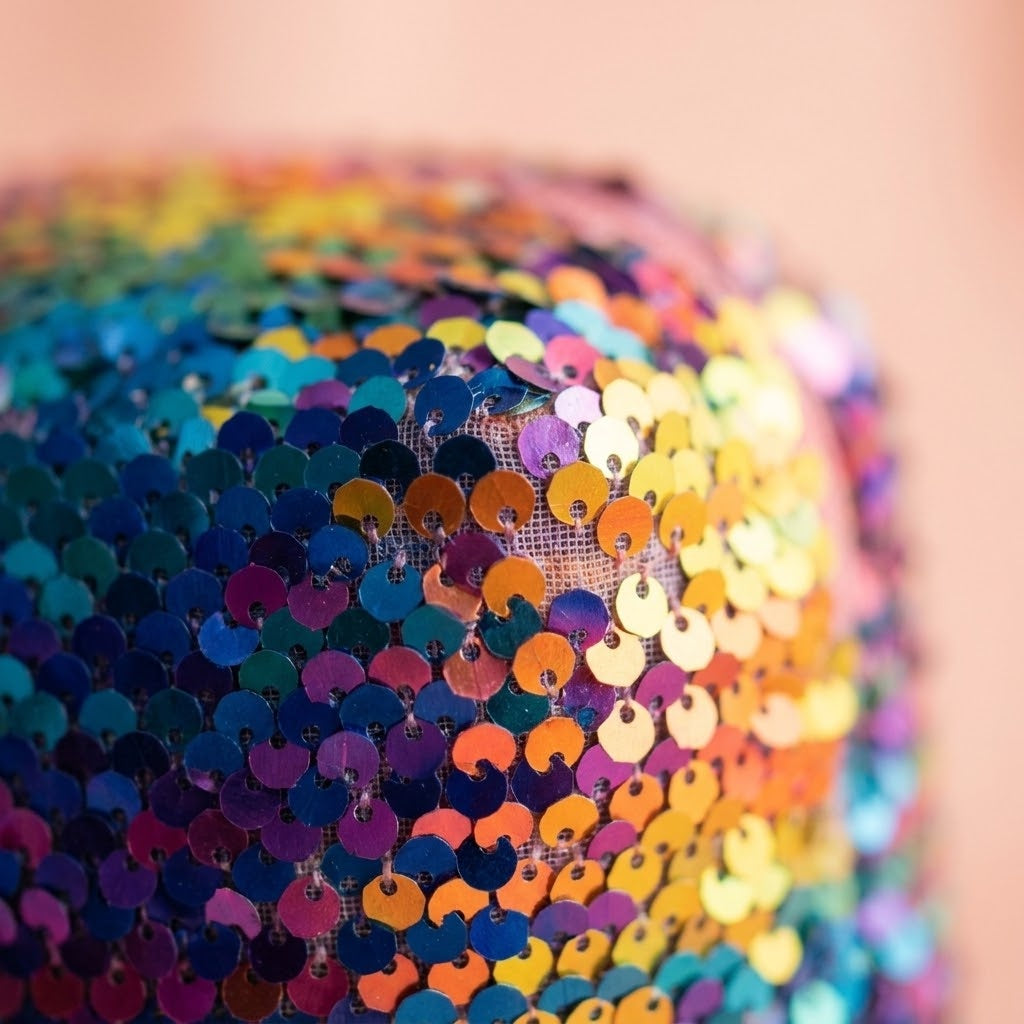 Sequin Crossbody Bag with Zip, 10.5 cm - close-up