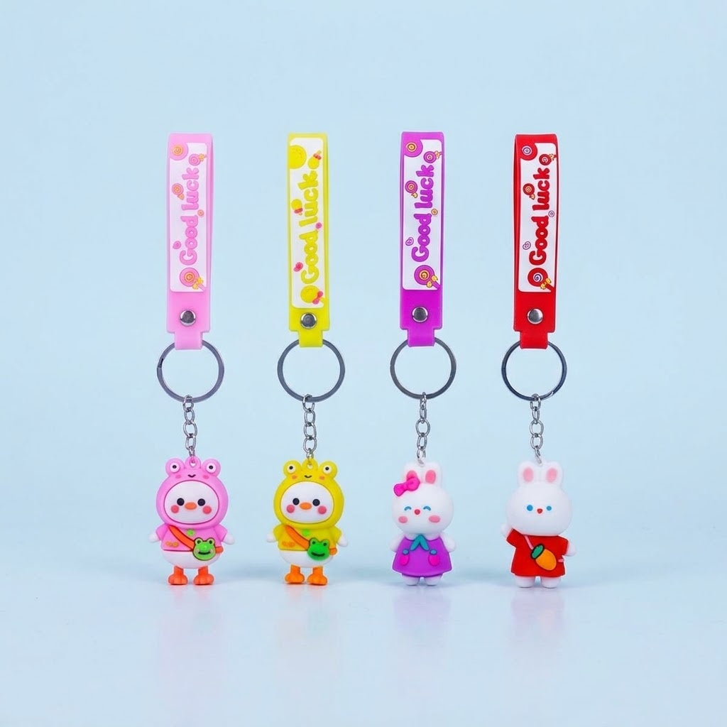 Kawaii Fantasy Animal 3D Keychain with Wrist Strap - studio photo