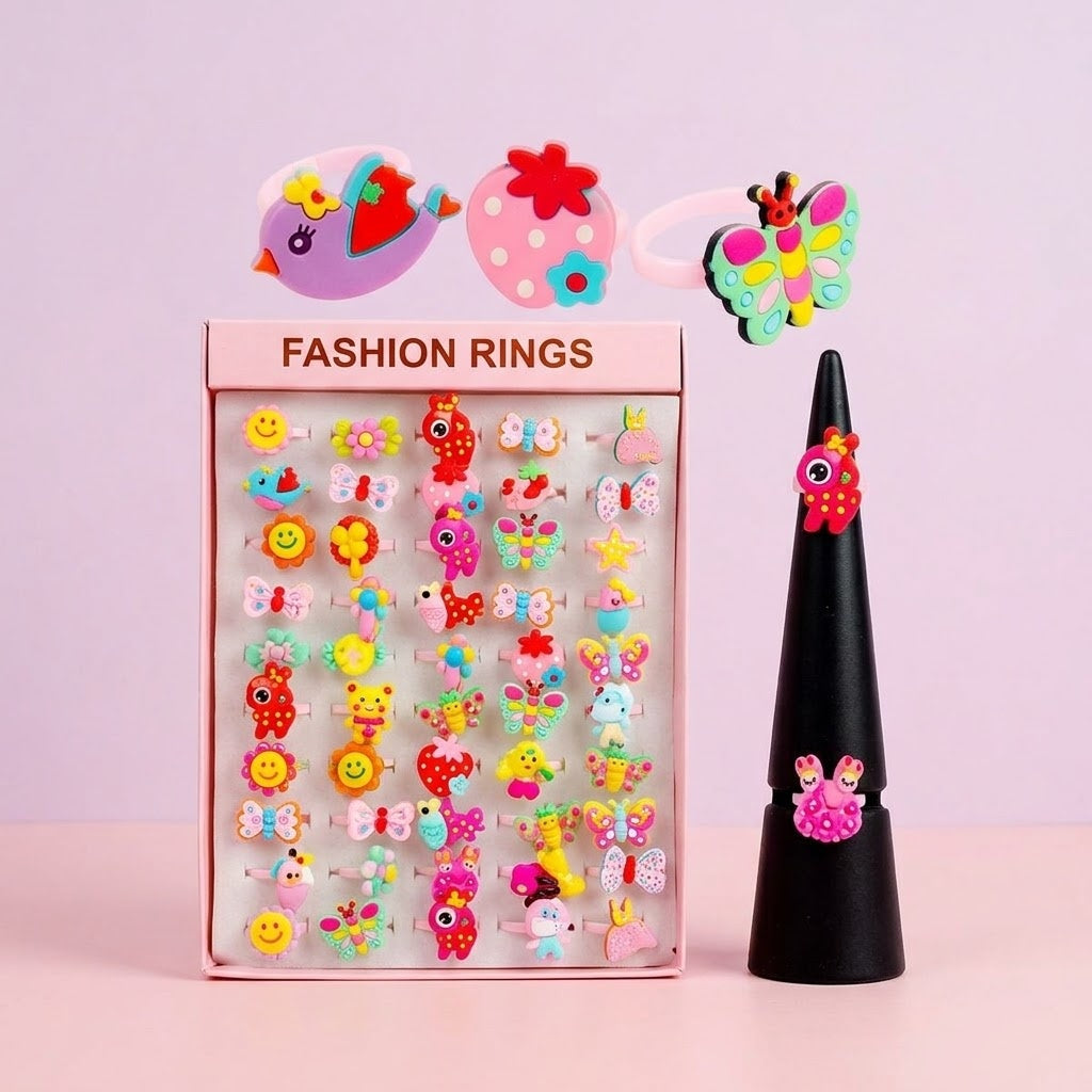 Cartoon Design Kids Ring Party Favours - studio photo