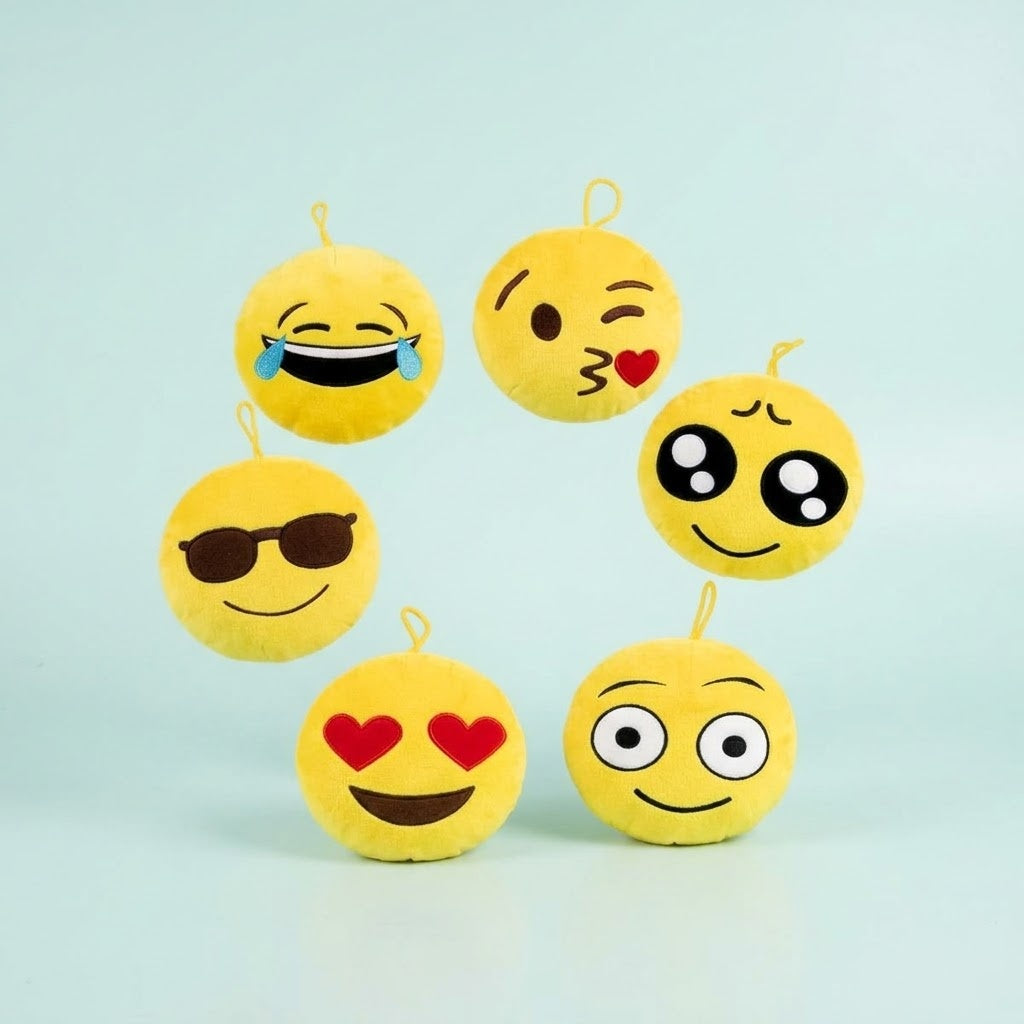 Emoji Plush Cushion 15 cm Smiley Face Pillow - studio photo